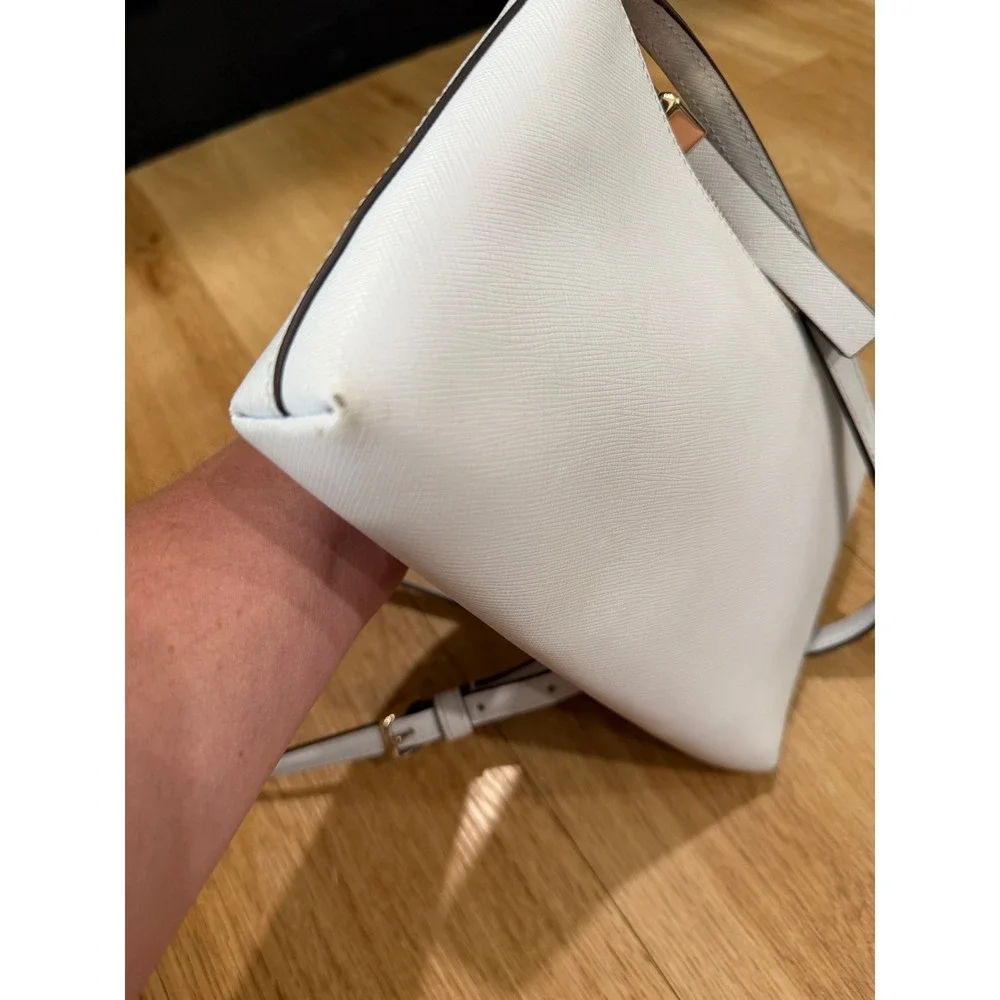 Kate Spade New York Light Blue Leather Crossbody Bag Light Gold Hardware Slim